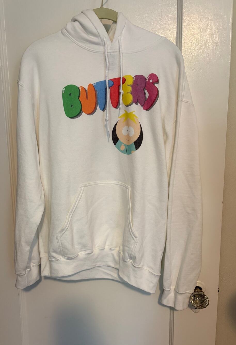 South Park Butters Rainbow White Hoodie Gildan Heavy Blend Adult 2022 MED